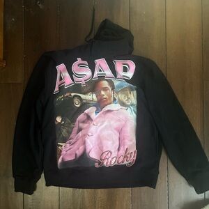 Black and Pink Graphic A$AP Hoodie
